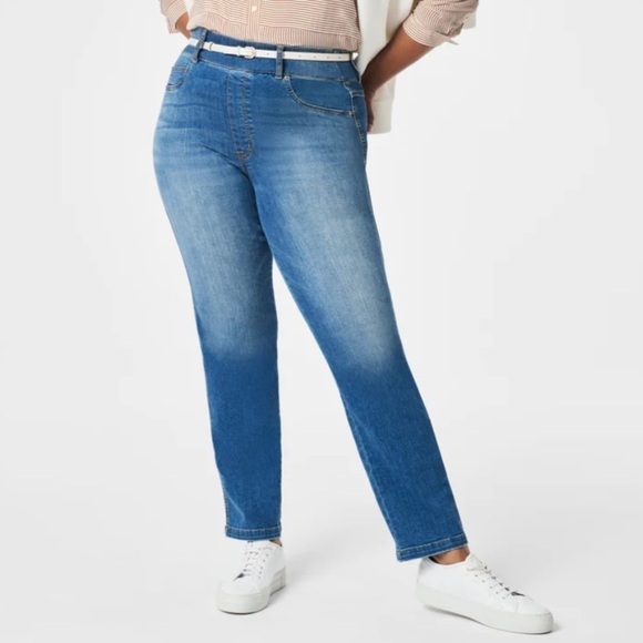 Spanx Straight Leg Jeans Vintage Indigo 1X Tall - Picture 1 of 13